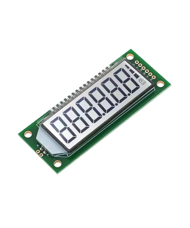 Módulo LCD digital de 6 bits y 8 segmentos