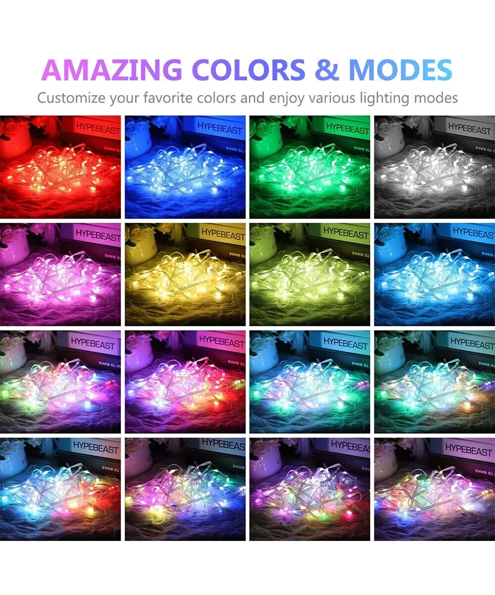 Tira Led hada RGB bluetooth con control impermeable 10 metros