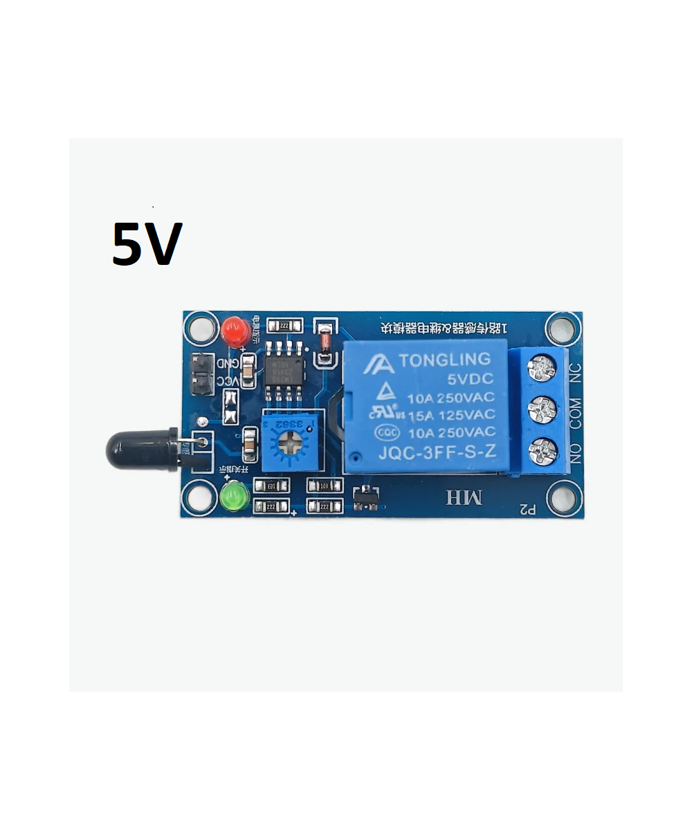Modulo rele de detección de flama 5V - 12V