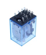 Rele electromagnético 14 pines 24V DC / 220V AC 5A con base para riel DIN MY4NJ HH54P