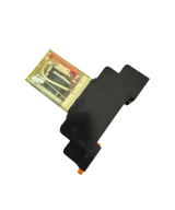 Rele electromagnético 11 pines 12/24 VDC / 110/220 VAC con base para riel DIN