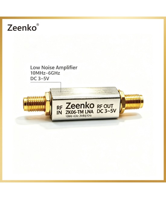 Amplificador de bajo ruido ZK06-TM de 10 MHz a 6 GHz Zeenko