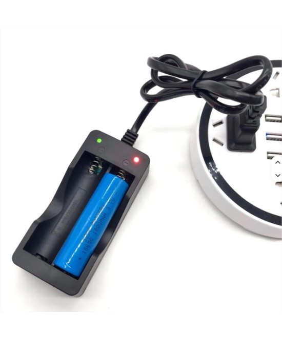 Cargador doble de baterías de litio 18650 4.2V 1000mAh MS-202A
