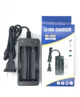 Cargador doble de baterías de litio 18650 4.2V 1000mAh MS-202A