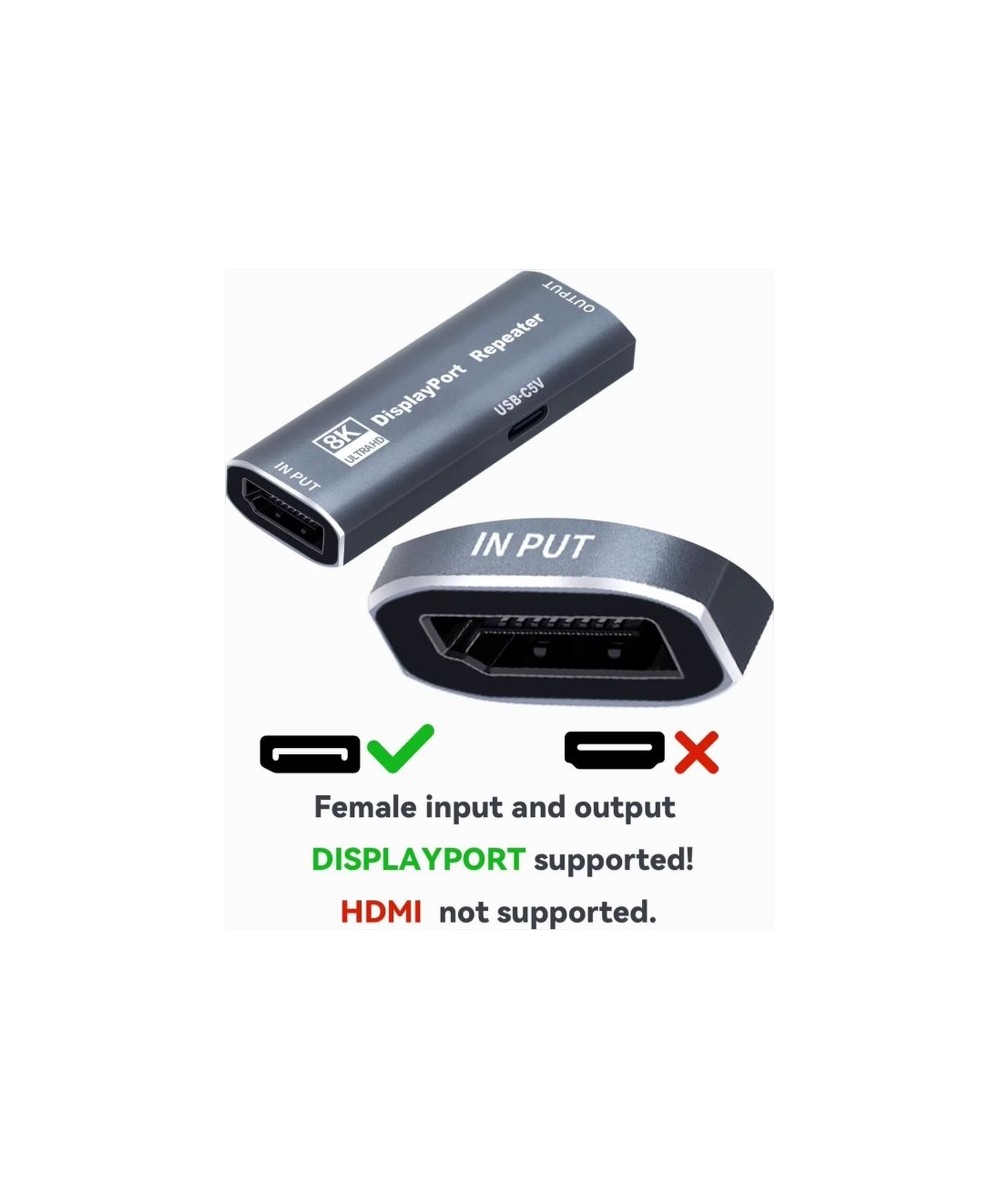 Repetidor DP Display Port a Display Port extender 4K