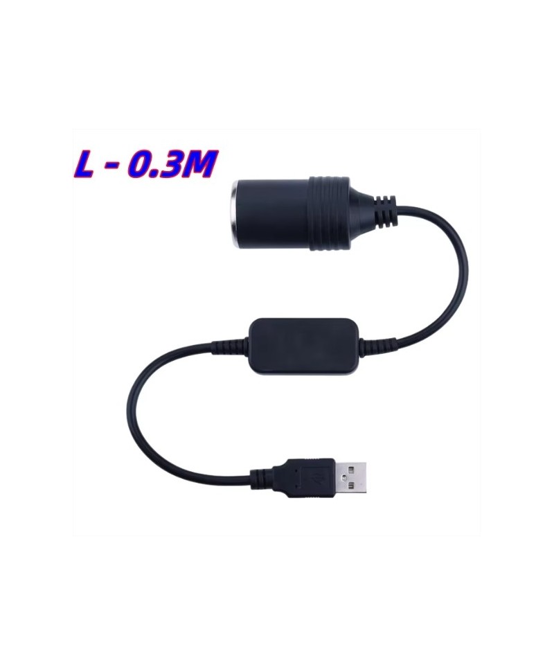 Convertidor ascendente de voltaje USB a cigarrera