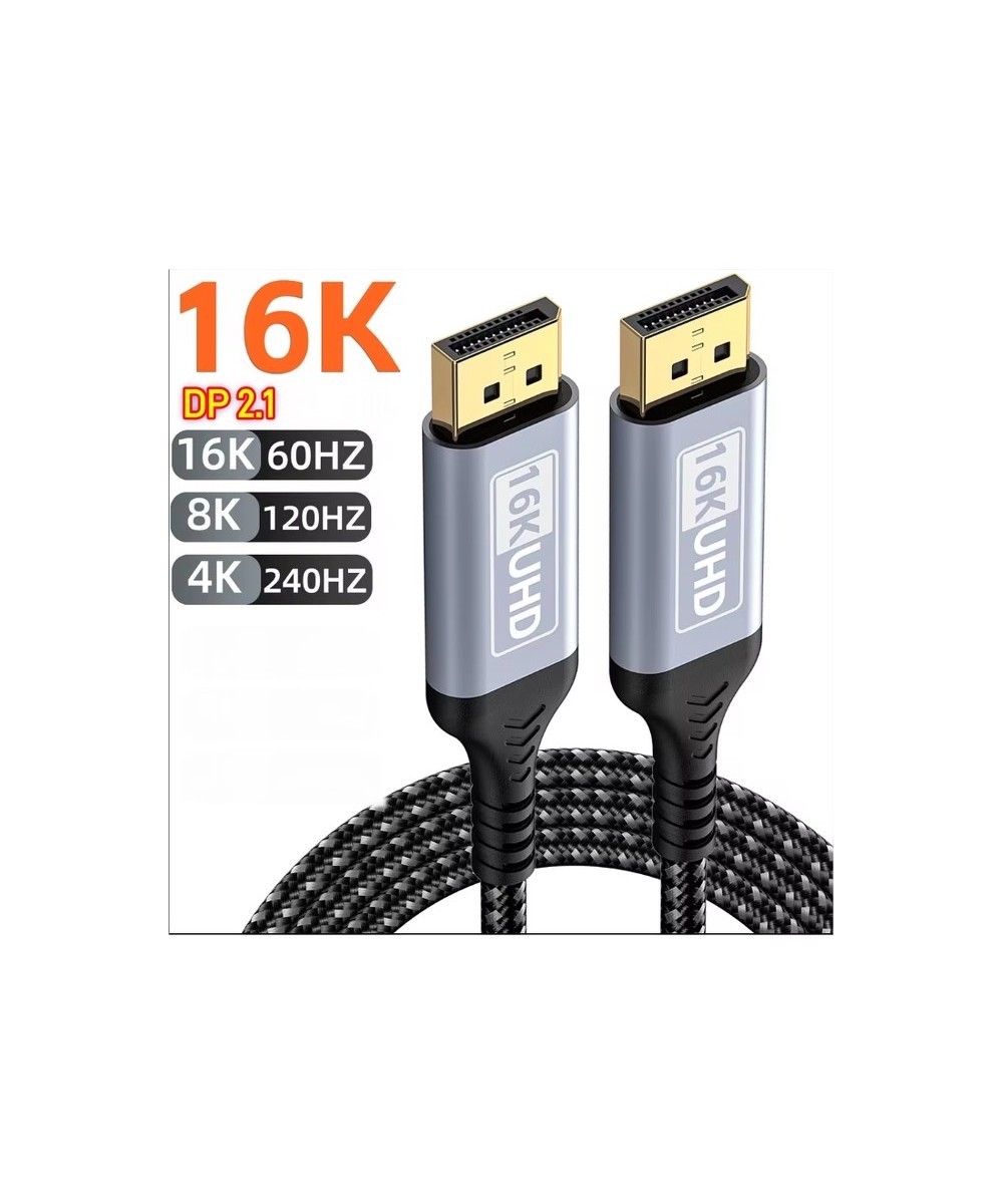 Cable de audio y video display port DP 2.1 16K de 1.8m