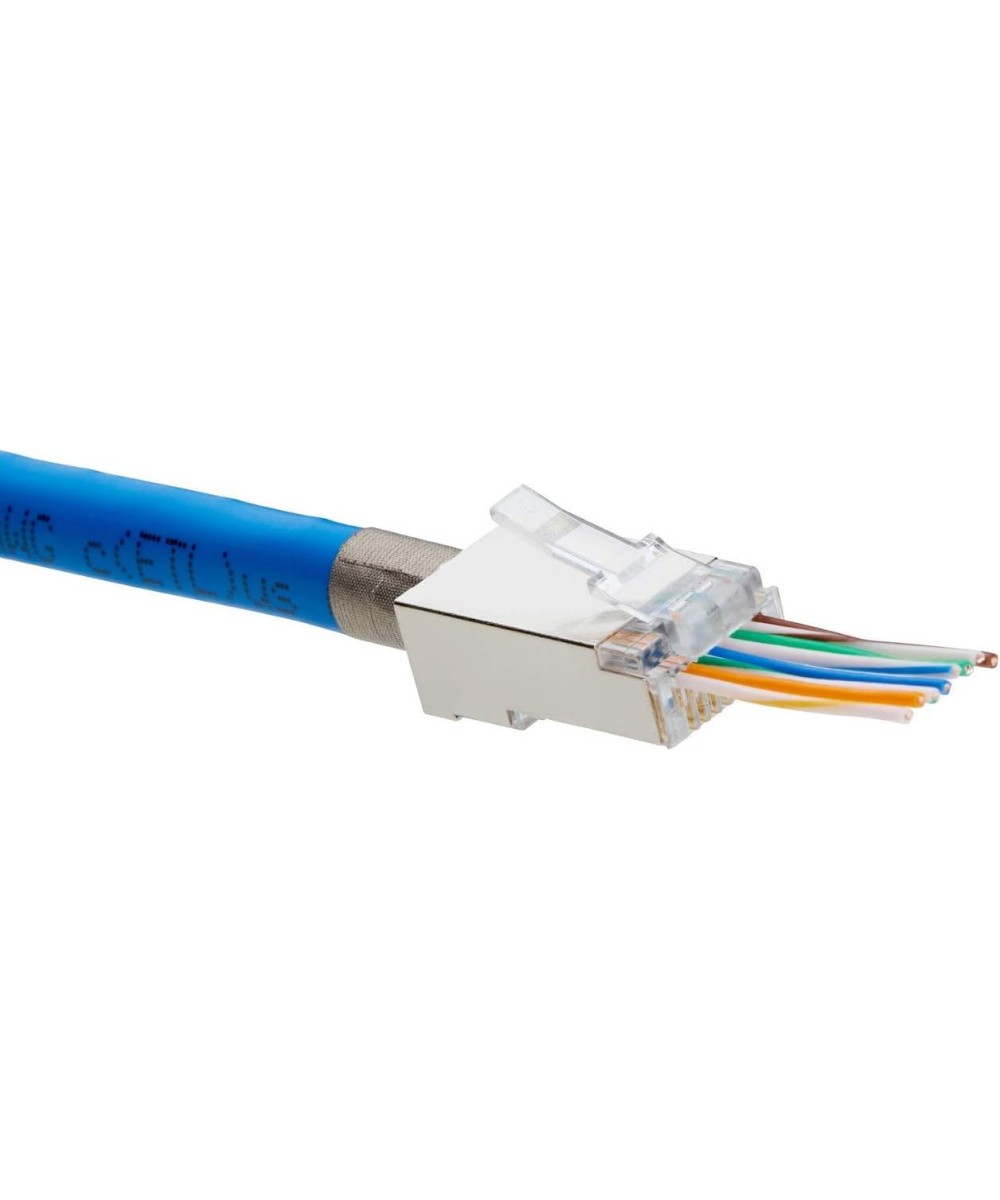 Conector RJ45 cat5e pasante metalico protegido (2 unidades)