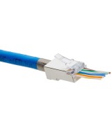 Conector RJ45 cat5e pasante metalico protegido (2 unidades)