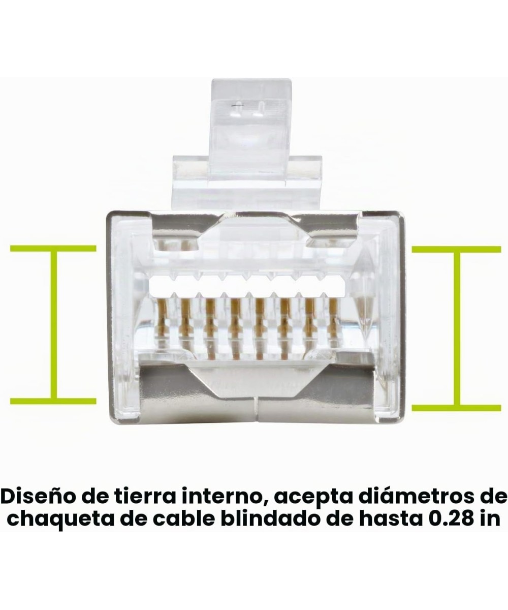 Conector RJ45 cat5e pasante metalico protegido (2 unidades)