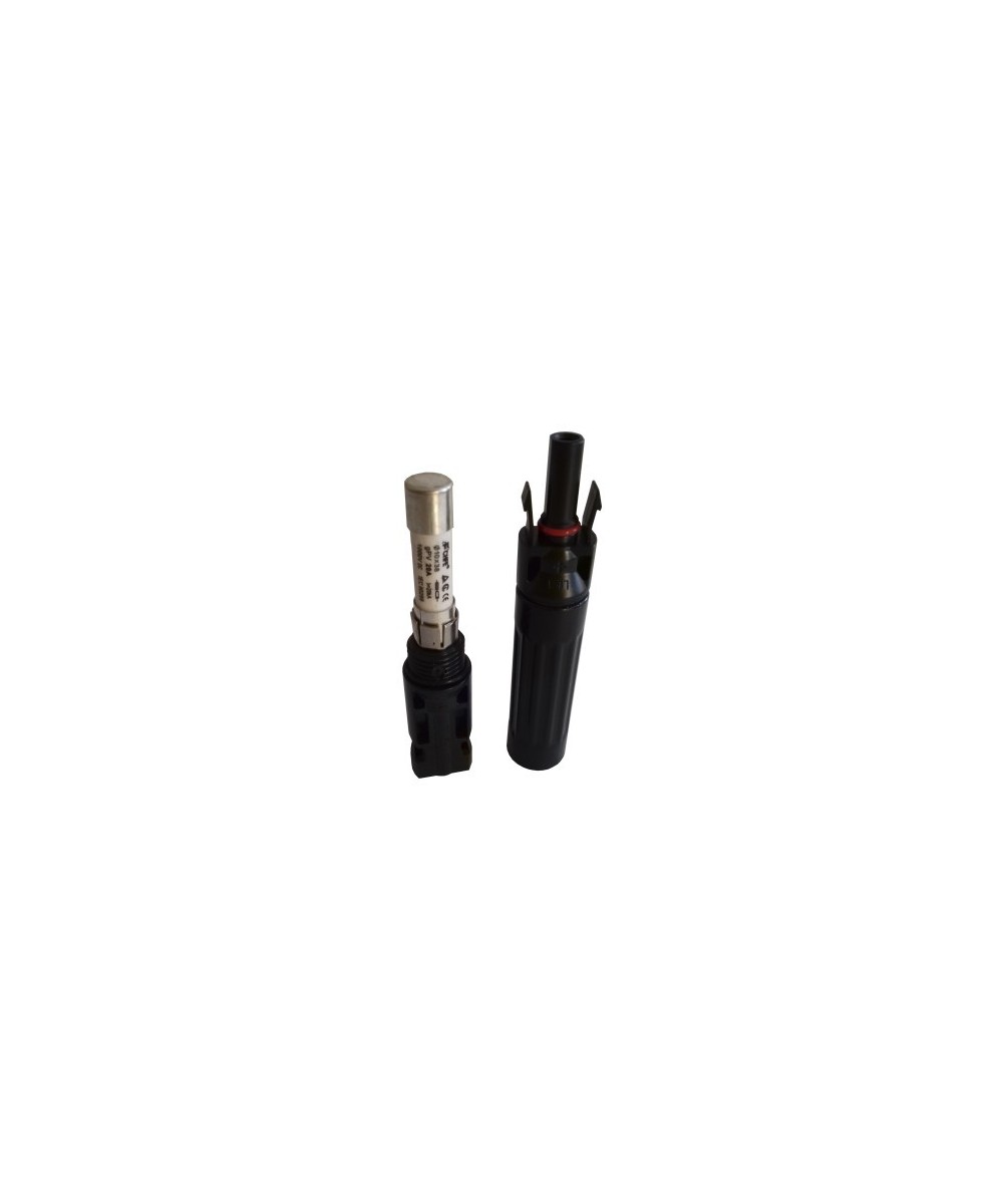 PORTAFUSIBLES MC4 DE 10X38MM MAS FUSIBLE 1000V 4A