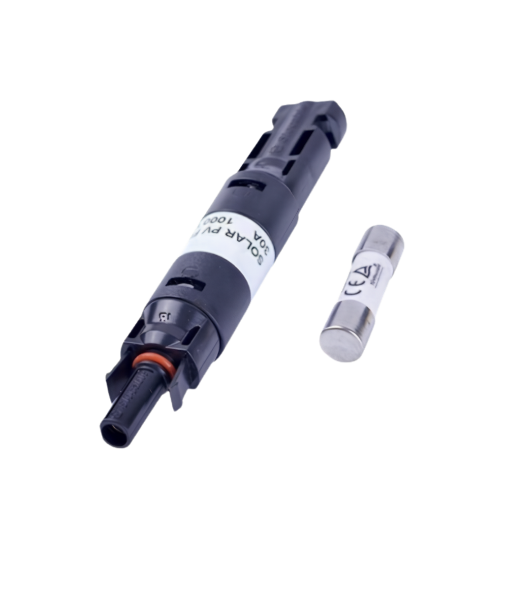 PORTAFUSIBLES MC4 DE 10X38MM MAS FUSIBLE 1000V 4A