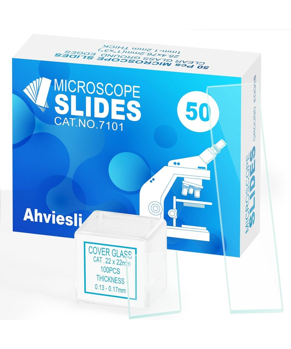 Placas para microscopio 50 Portaobjetos y 100 cubreobjetos