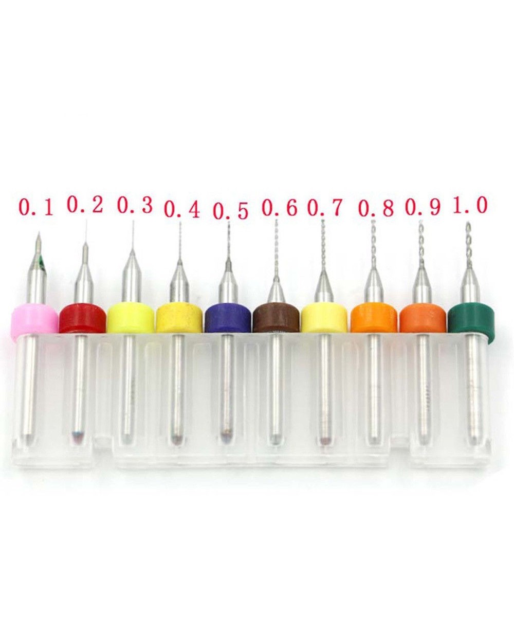 Kit mini brocas CNC para PCB de 0.3mm a 1.2mm