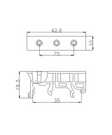 Adaptador de PCB para riel DIN