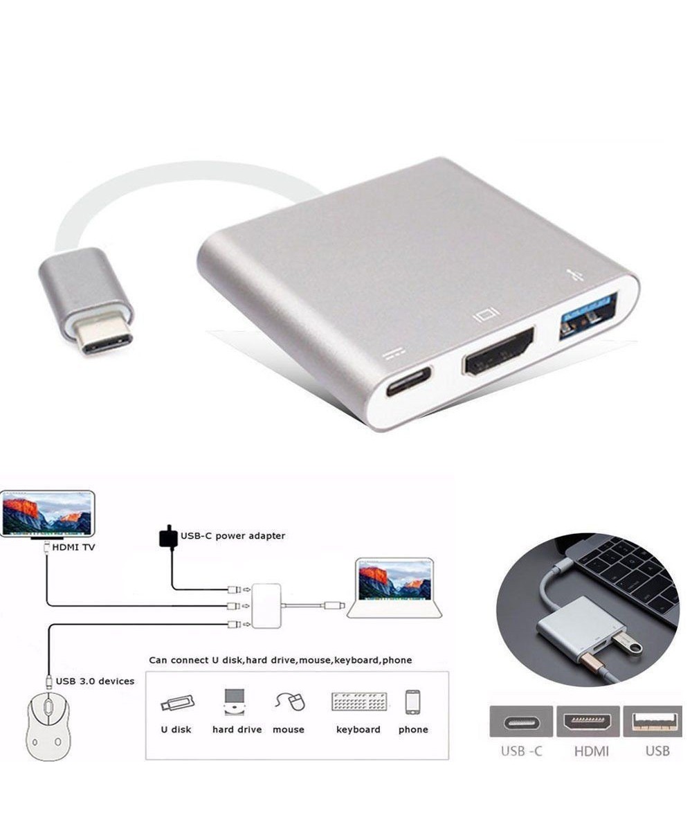 USB-c a USB-HDMI-USB-c