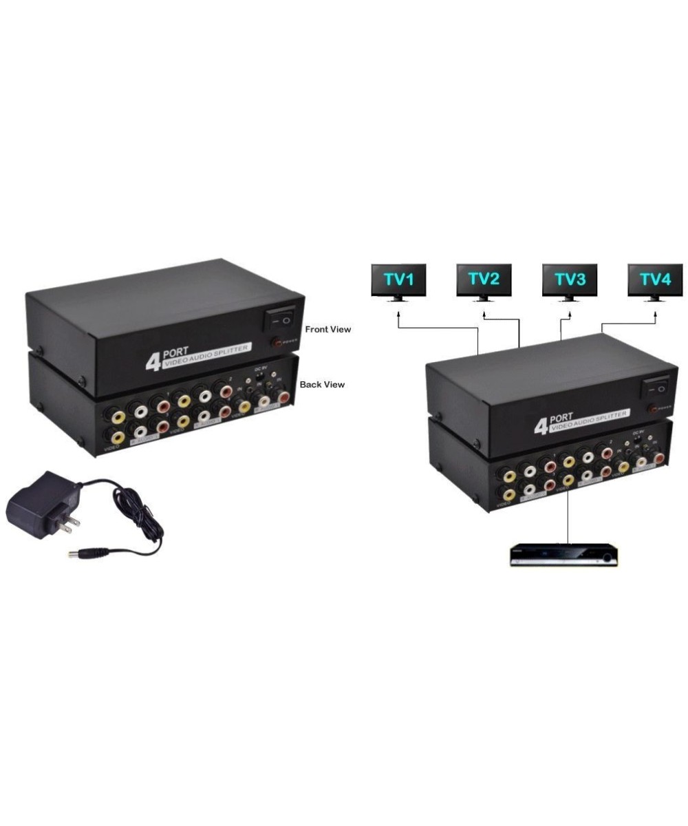 Splitter RCA 1 entrada 4 salidas