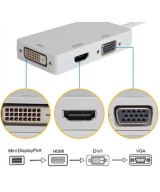 Convertidor  3 en 1 mini Display a HDMI-VGA-DVI