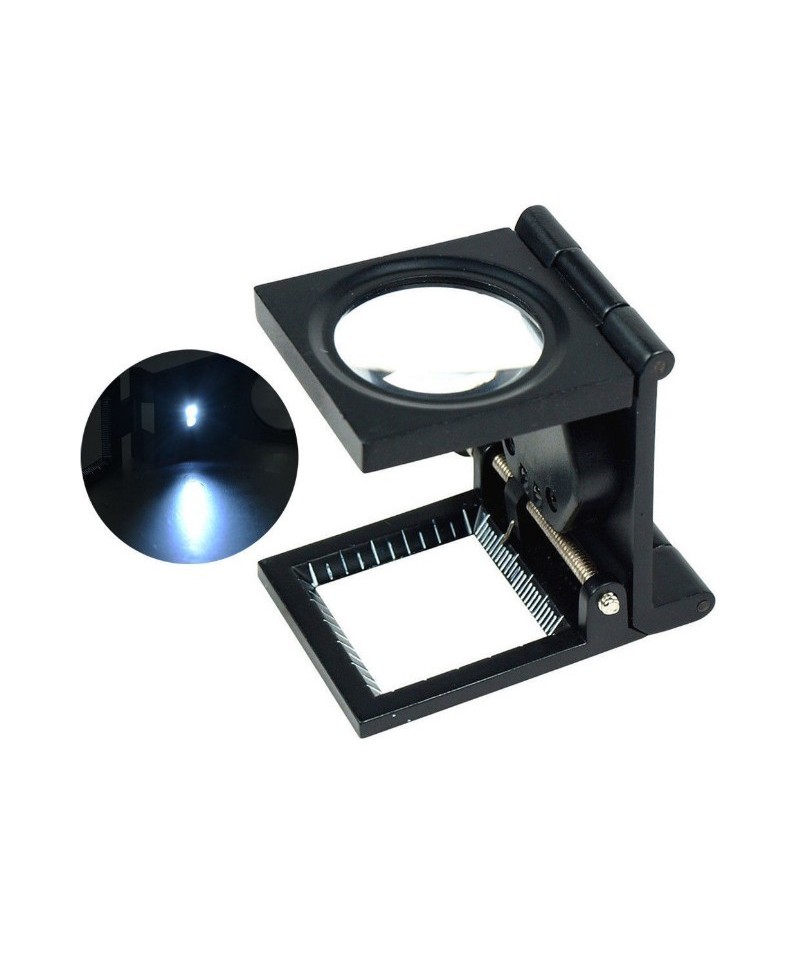 Lupa pequeña con base de metal