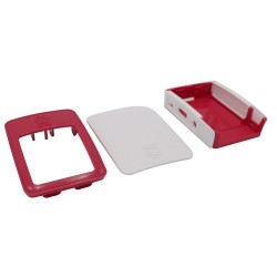 Case plastico para Raspberry blanco y rojo