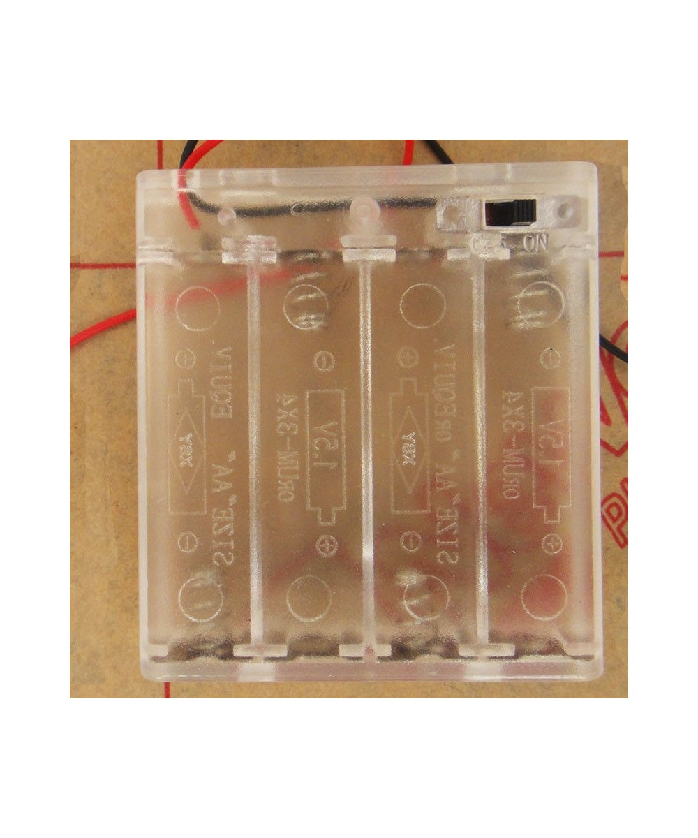 Contenedor de  4 baterias AA con interruptor