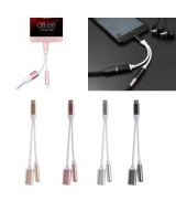 USB-c a audio 3.5mm y cargador