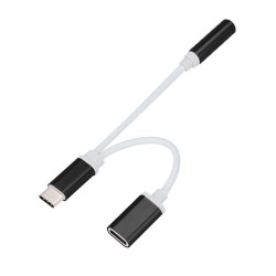 USB-c a audio 3.5mm y cargador