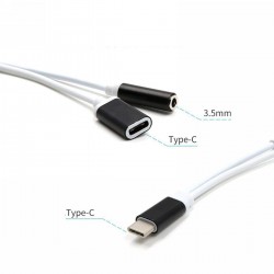 USB-c a audio 3.5mm y cargador