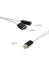 USB-c a audio 3.5mm y cargador