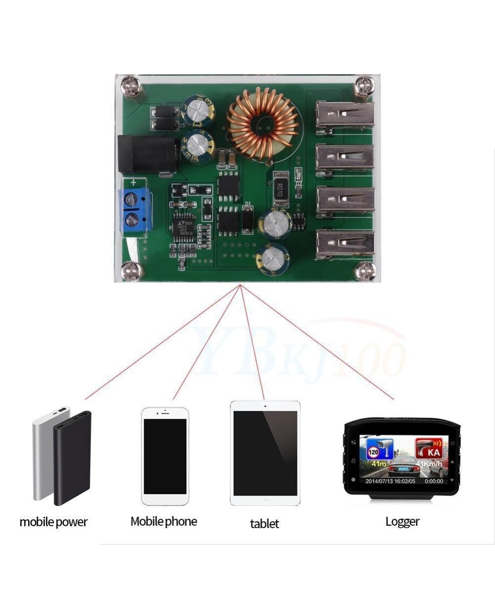 Step down USB  4 puertos, 5A