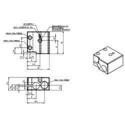 Cabezal de calentamiento para extrusor impresora 3D