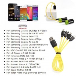 Cable USB micro USB 4 en 1