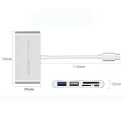 Adaptador USB tipo C 5 en 1