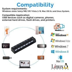 USB 3.0 hub 7 puertos