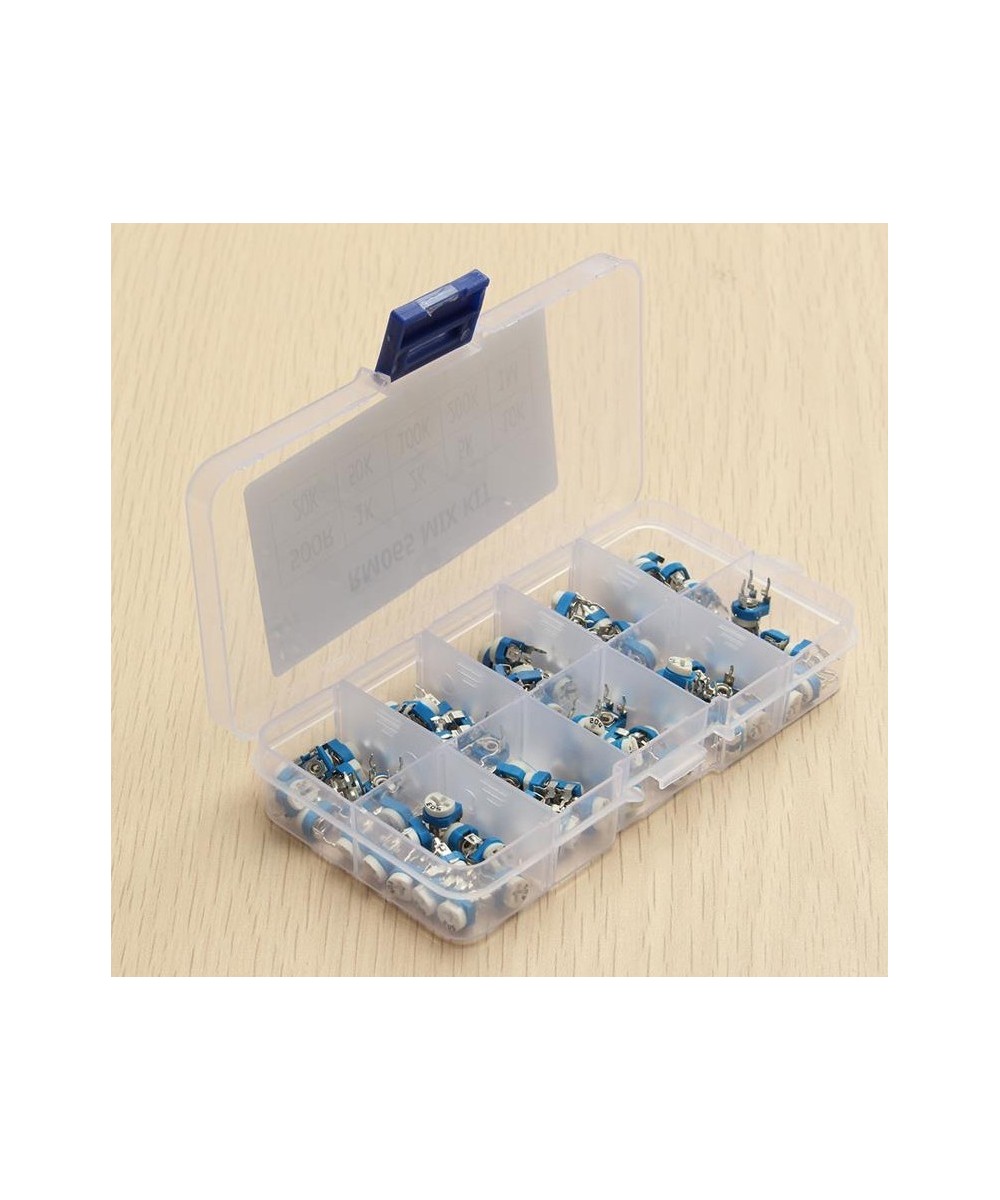 Caja de potenciometro trimpot 100 unidades 10 valores