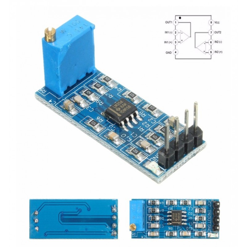 Amplificador LM358 100 veces